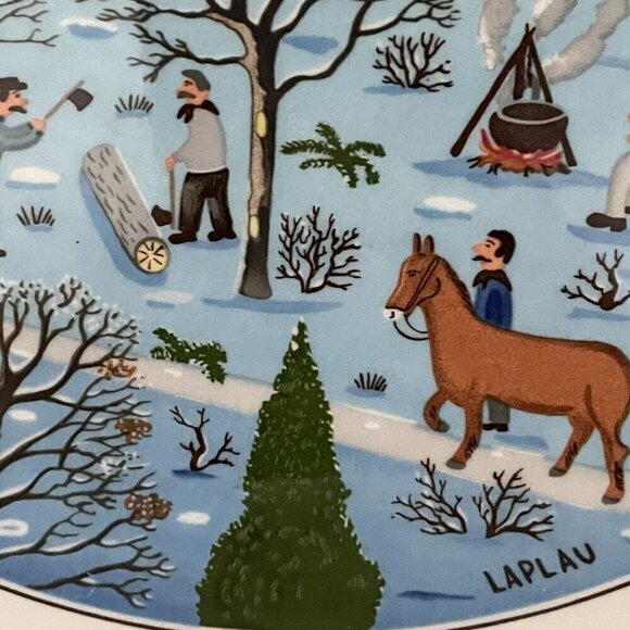 Villeroy & Boch Naif Christmas Round Handled Porcelain Cake Plate Platter 12.5" - Picture 6 of 10